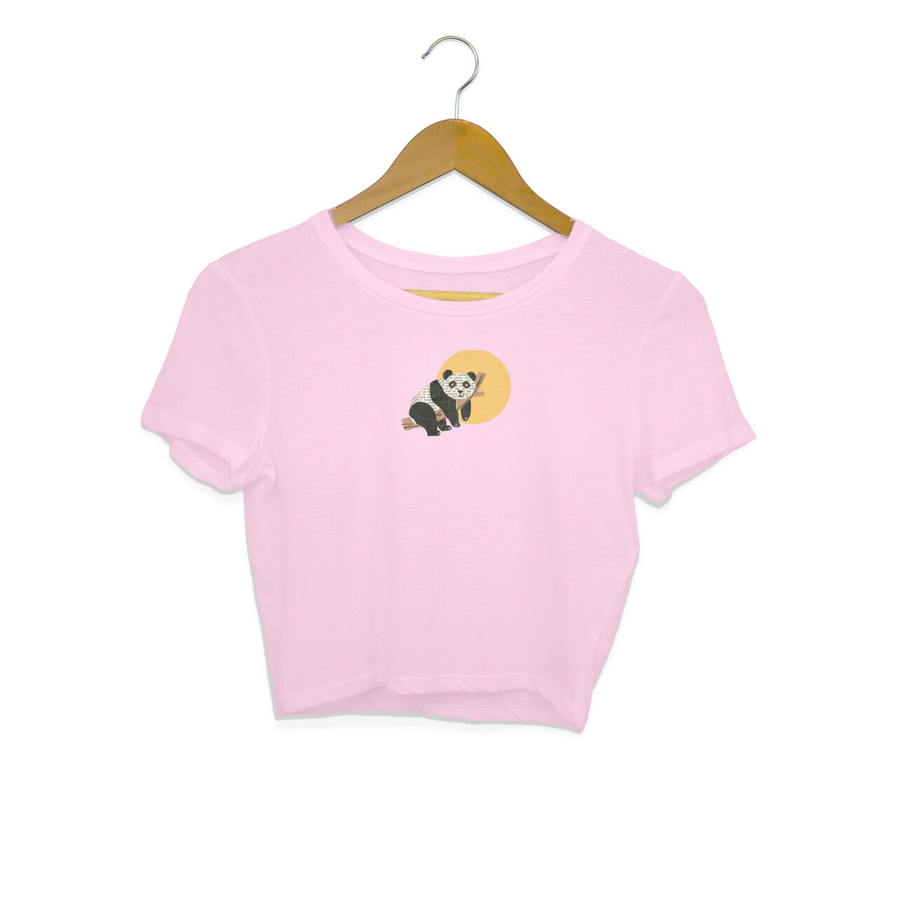 Cute Hanging Panda - Women's crop tops