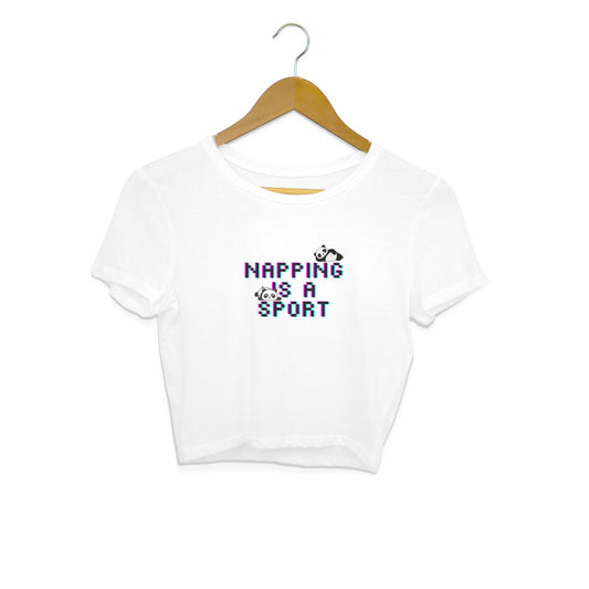 Napping is a sport - Women's crop tops